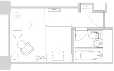 デラックスシングル間取り図